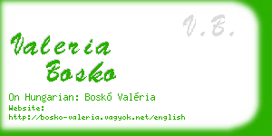 valeria bosko business card