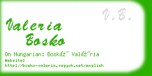 valeria bosko business card